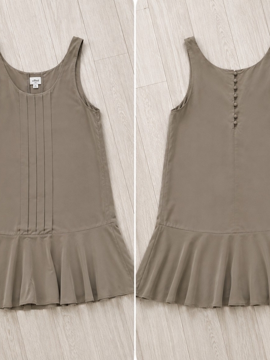 Wilfred Dresses & Skirts - Wilfred Olive-Taupe Pleated-Hem Dress